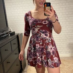 Purple floral dress
